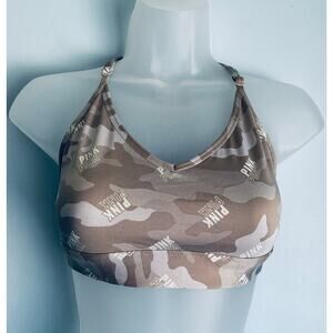 PINK Victoria's Secret Ultimate Lightly Lined Sports Bra Camo M